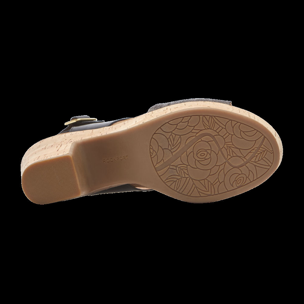 Rockport Sandaler Dam Svarta - Vivianne 2 Part - HARKG4239